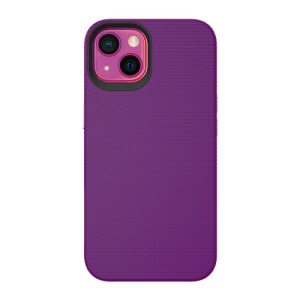 Triangle Shockproof Case with Anti Slip Grains for Apple iPhone 13 / 14 - Deep Purple