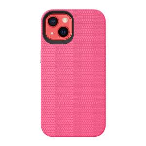 Triangle Shockproof Case with Anti Slip Grains for Apple iPhone 13 / 14 - Hot Pink