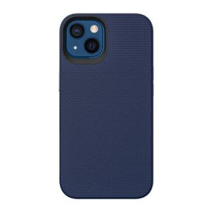 Triangle Shockproof Case with Anti Slip Grains for Apple iPhone 13 / 14 - Navy Blue