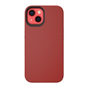 Triangle Shockproof Case with Anti Slip Grains for Apple iPhone 13 / 14 - Red