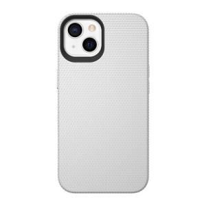 Triangle Shockproof Case with Anti Slip Grains for Apple iPhone 15 Plus / 14 Plus - Silver
