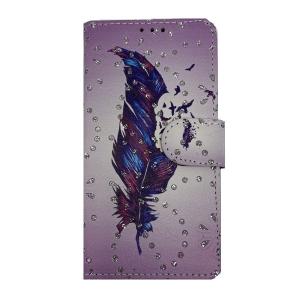Printed Pink White Feather Wallet Case for Apple iPhone 11 Pro