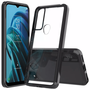 Hard TPU Bumper Transparent Case for TCL 30XE 5G - Black