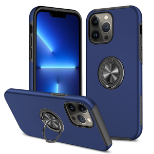 Hybrid Shock Absorbing Case with Kickstand for Apple iPhone 12 Pro - Navy Blue