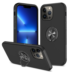 Hybrid Shock Absorbing Case with Kickstand for Apple iPhone 12 Pro - Black