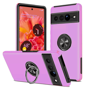 Hybrid Shock Absorbing Case with Kickstand for Google Pixel 7 Pro - Purple
