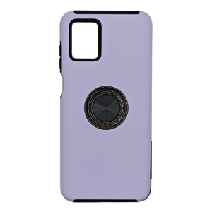 Hybrid Shock Absorbing Case with Kickstand for Moto G Power 5G (2023) - Purple