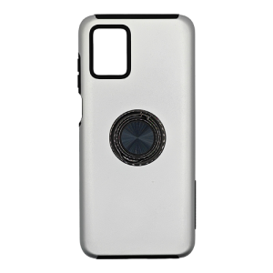 Hybrid Shock Absorbing Case with Kickstand for Moto G Power 5G (2023) - Silver