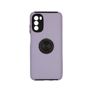 Hybrid Shock Absorbing Case with Kickstand for Moto G 5G (2022) - Purple