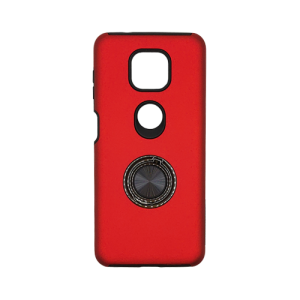 Hybrid Shock Absorbing Case with Kickstand for Moto G Power (2021) - Red
