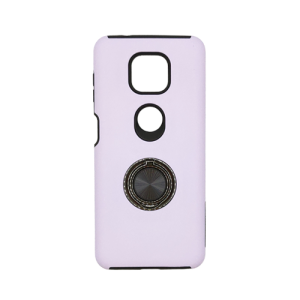 Hybrid Shock Absorbing Case with Kickstand for Moto G Power (2021) - Purple