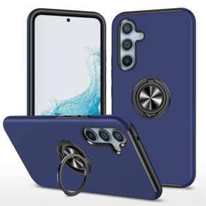 Hybrid Shock Absorbing Case with Kickstand for Samsung Galaxy A54 - Navy Blue