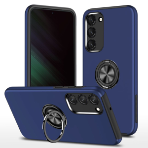 Hybrid Shock Absorbing Case with Kickstand for Samsung Galaxy S23 - Navy Blue
