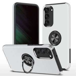 Hybrid Shock Absorbing Case with Kickstand for Samsung Galaxy S23 Plus - Silver