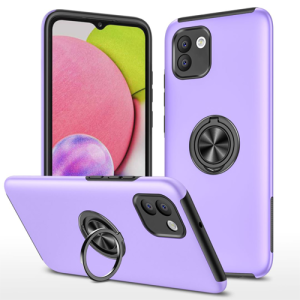 Hybrid Shock Absorbing Case with Kickstand for Samsung Galaxy A04E / A03 - Purple