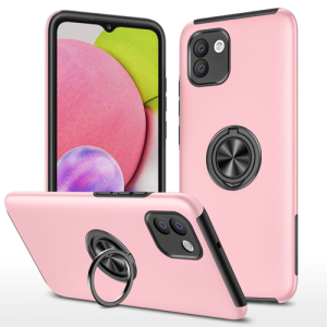 Hybrid Shock Absorbing Case with Kickstand for Samsung Galaxy A04E / A03 - Pink