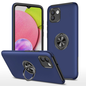 Hybrid Shock Absorbing Case with Kickstand for Samsung Galaxy A04E / A03 - Navy Blue
