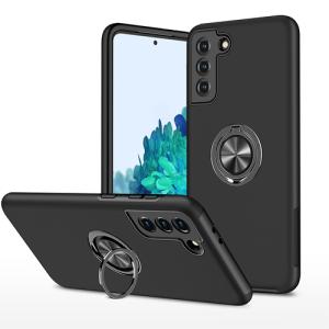 Hybrid Shock Absorbing Case with Kickstand for Samsung Galaxy A14 - Black