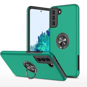 Hybrid Shock Absorbing Case with Kickstand for Samsung Galaxy A14 - Green