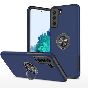 Hybrid Shock Absorbing Case with Kickstand for Samsung Galaxy A14 - Navy Blue