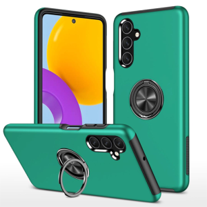 Hybrid Shock Absorbing Case with Kickstand for Samsung Galaxy A34 - Green