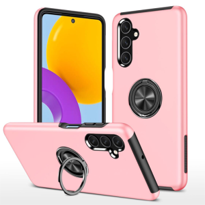 Hybrid Shock Absorbing Case with Kickstand for Samsung Galaxy A34 - Pink