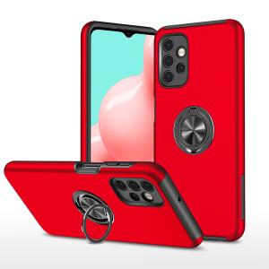 Hybrid Shock Absorbing Case with Kickstand for Samsung Galaxy A13 4G - Red