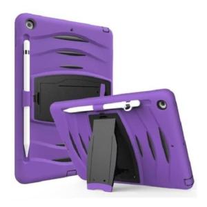 Shockproof Heavy Duty Rugged Defender Case for Apple iPad 5/6 (2017/2018) / iPad Air / Air 2 - Purple