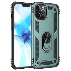 Armor Hybrid Military Case with Ring Kickstand for Apple iPhone 12 Mini - Dark Green