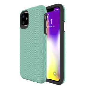 Triangle Shockproof Case with Anti Slip Grains for Apple iPhone 12 Mini - Mint