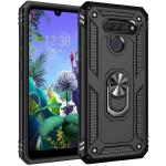 Armor Hybrid Military Case with Ring Kickstand for LG K61 - Black