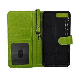 Magnetic Detachable Leather Wallet Case for Apple iPhone 7 Plus / 8 Plus - Green