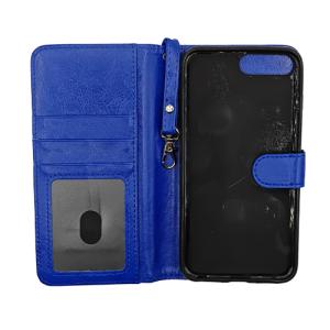 Magnetic Detachable Leather Wallet Case for Apple iPhone 7 Plus / 8 Plus - Dark Blue