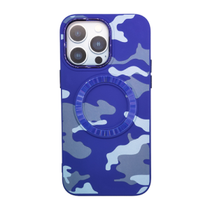Military Magsafe Design Case for Apple iPhone 14 Pro - Blue