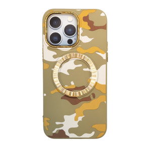 Military Magsafe Design Case for Apple iPhone 14 Pro - Gold