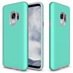 Triangle Shockproof Case with Anti Slip Grains for Samsung Galaxy S9 Plus - Teal