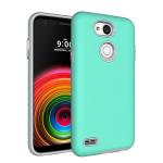 Triangle Shockproof Case with Anti Slip Grains for LG X Power 3 - Teal