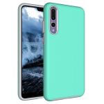 Triangle Shockproof Case with Anti Slip Grains for Huawei P20 - Teal