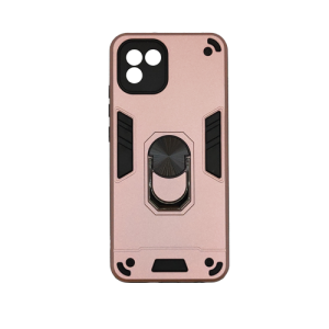 New Hybrid Military Sergeant Grade Case with Ring for Samsung Galaxy A03 - Rose Golden