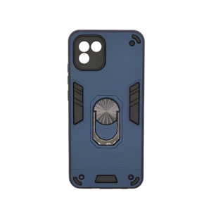 New Hybrid Military Sergeant Grade Case with Ring for Samsung Galaxy A03 - Navy Blue