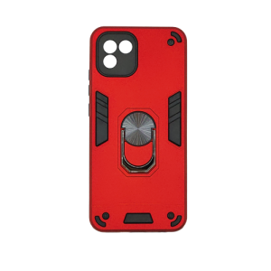 New Hybrid Military Sergeant Grade Case with Ring for Samsung Galaxy A03 - Red