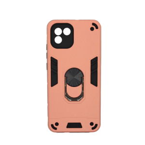 New Hybrid Military Sergeant Grade Case with Ring for Samsung Galaxy A03 - Pink