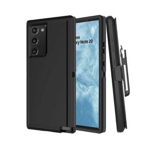 Triple Layer Protection Case & Belt Clip for Samsung Galaxy Note 20 Ultra 5G- Black