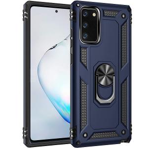 Armor Hybrid Military Case with Ring Kickstand for Samsung Galaxy Note 20 Ultra- Navy Blue