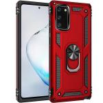 Armor Hybrid Military Case with Ring Kickstand for Samsung Galaxy Note 20 Ultra- Red