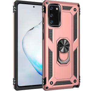 Armor Hybrid Military Case with Ring Kickstand for Samsung Galaxy Note 20 - Rose Golden