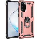 Armor Hybrid Military Case with Ring Kickstand for Samsung Galaxy Note 20 Ultra- Rose Golden