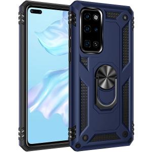 Armor Hybrid Military Case with Ring Kickstand for Samsung Galaxy Note 10 Lite - Navy Blue