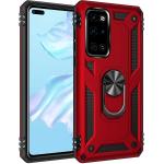 Armor Hybrid Military Case with Ring Kickstand for Samsung Galaxy Note 10 Lite - Red