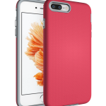 Triangle Shockproof Case with Anti Slip Grains for Apple iPhone 6/6S - Hot Pink